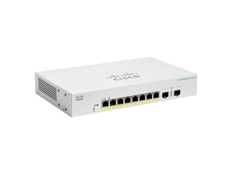Cisco Business CBS220-8P-E-2G Ethernet Switch, 8 Ports - Manageable - Gigabit