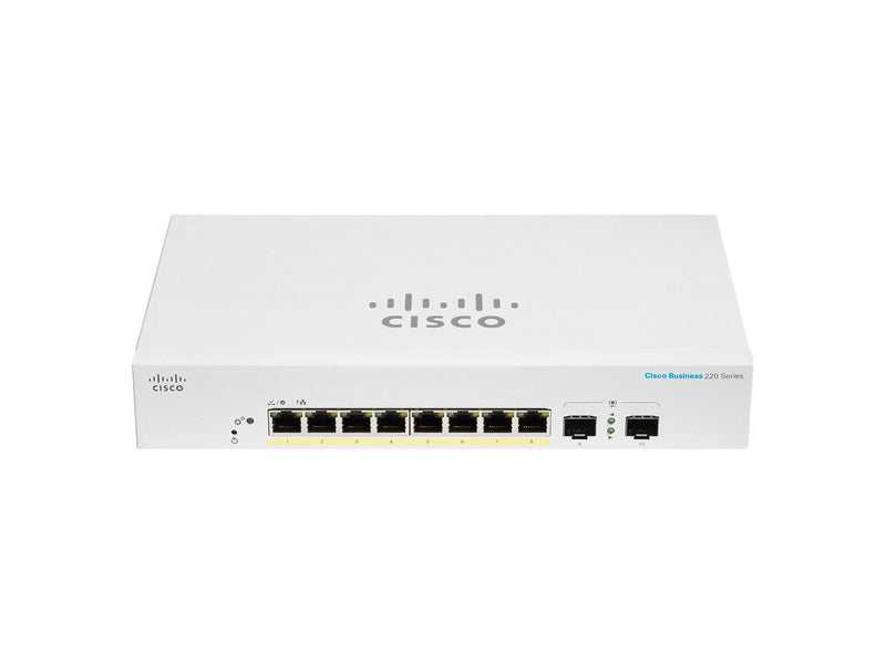 Cisco Business CBS220-8P-E-2G Ethernet Switch, 8 Ports - Manageable - Gigabit