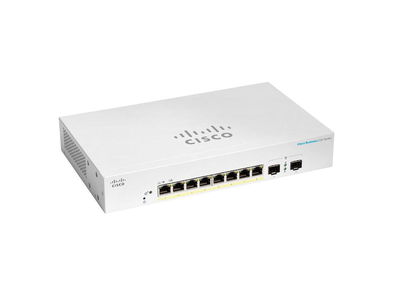 Cisco Business CBS220-8P-E-2G Ethernet Switch, 8 Ports - Manageable - Gigabit