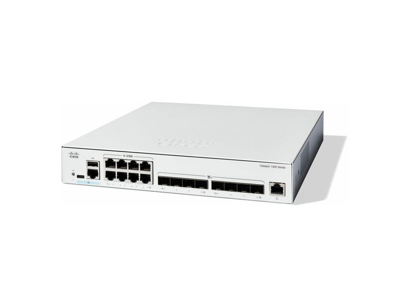 Cisco Catalyst C1300-16XTS Layer 3 Switch, 8 Ports - Manageable - 10 Gigabit