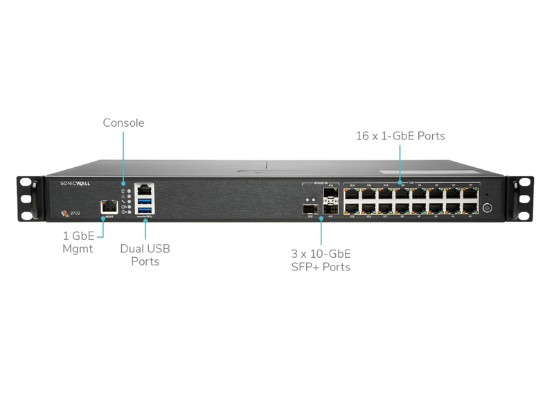 SonicWall NSA 2700, Network Secure Appliance w/ Secure Upgrade Plus (2-Year