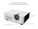 ViewSonic LS625X 3200 Lumens DLP XGA Short Throw Laser Projector with Horizontal