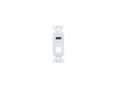 C2g Hdmi Pass Through Decorative Wall Plate With One Keystone - White