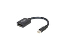C2g 6In Mini Displayport To Displayport Adapter Converter - Black