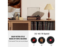 Vinyl Record Player Turntable with Built-in Bluetooth Receiver & 2 Stereo