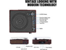 Vinyl Record Player Turntable with Built-in Bluetooth Receiver & 2 Stereo