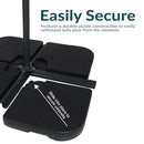 Sunnydaze 4-Piece 200lb Capacity Offset Cantilever Umbrella Weights - Heavy-Duty - Like New