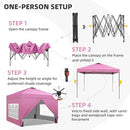 GDYEVO 10x10 Pop Easy Set Up Camping Canopy with 4 Side Walls - PINK - Like New
