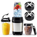 Nahida Blender for Smoothies 1200W 2 6-Fin Blades NB-01-SL - Silver - Like New