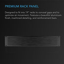 AC Infinity Vented Rack Panel 1U Rackmount 19" for Server Network AV - Black - Brand New