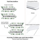 Big Dot Happiness Boho Botanical Wedding Bathroom Signs Greenery Wedding Sign - Like New