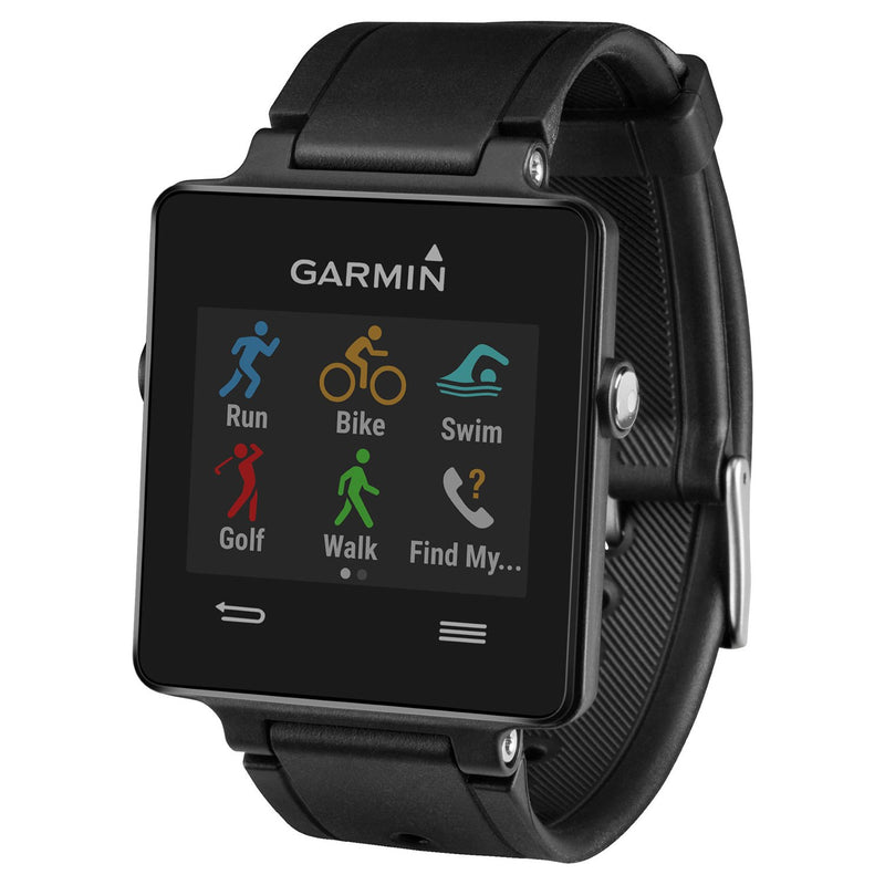 Garmin Vívoactive Smartwatch & Charging Cable 010-01297-00 - Black Like New