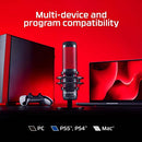 HyperX QuadCast Standalone Microphone Red Led 4P5P6AA - Black New