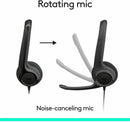 B09J9YN77F NEW H390 Wired Headset Stereo Microphone, Pack of 4 - Brand New