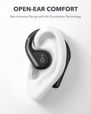 SOUNDCORE BY ANKER AEROFIT OPEN EAR HEADPHONES ULTRA COMFORT A3872 - BLACK - Like New
