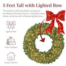 Best Choice Products 60in Large Artificial Holiday Accent Wreath - Green Spruce - Like New