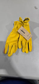 ETHEL GLOVES FOR GARDENING, SIMULATED LEATHER, BAMBOO SIZE: M - YELLOW BROWN - Like New
