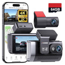 FAIMEE F6 Dual Dash Camera front & rear 64GB, 5.8G/2.4G Dual GPS, Night Vision - Like New