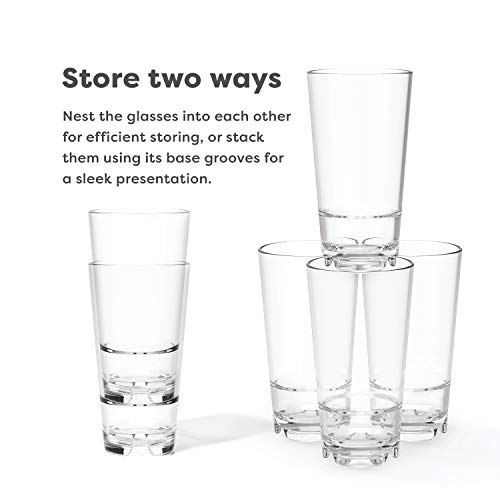 TOSSWARE PRO 16oz Pint, SET OF 24, Premium Quality, Tritan Dishwasher Safe - Brand New