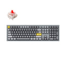 KEYCHRON Q6 QMK FULL SIZE MECHANICAL GATERON PRO RED SWITCHES - SILVER GRAY - Like New