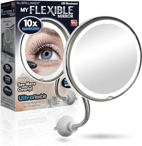 MY FLEXIBLE MIRROR 10X MAGNIFICATION 7” MAKE UP ROUND VANITY - Scratch & Dent