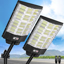 TOWPONICS 12000W 850000LM Solar Street Lights, 1152 LED, 2 Pack- BLACK - Like New