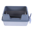 FOCKETY STAINLESS STEEL LARGE CAT LITTER BOX, 20L CAPACITY - GRAY - Like New
