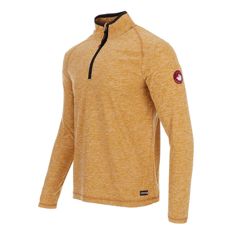 CANADA WEATHER GEAR MEN'S 1/4 ZIP PULLOVER - SIZE: MEN S - HONEY MUSTARD - Brand New