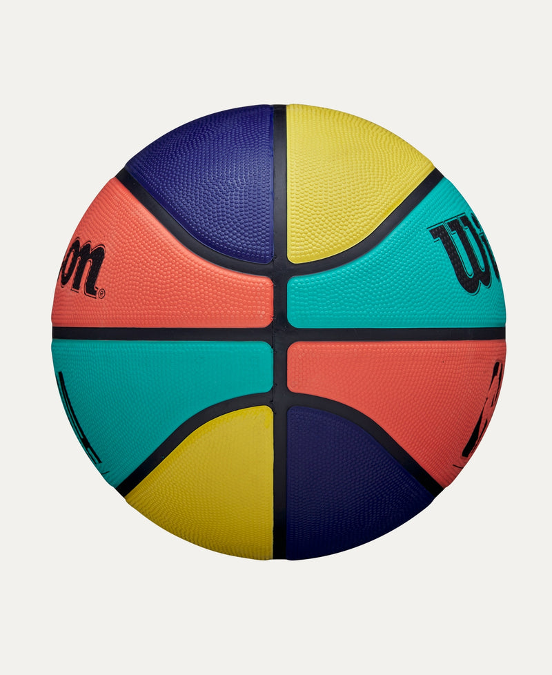 WILSON NBA DRV ALTERNATING OUTDOOR BASKETBALL 5 - GREEN / ORANGE / TEAL / PINK - Like New