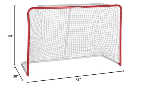 FRANKLIN SPORTS OFFICIAL SIZE STEEL HOCKEY GOAL, 72"X48"X30" WITH 1.75" POST - Like New