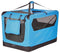 AMAZON BASICS FOLDING PORTABLE SOFT PET DOG CRATE CARRIER KENNEL - BLUE - Like New