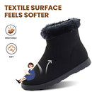 Girls Boots Warm Ankle Winter Boots Kids Soft Plush Lining Fur Collar - Black - Brand New