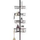 Zenna Home Tension Pole Shower Caddy Corner Organizer, Adjustable Shower Caddy - Like New