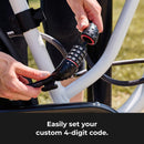 Master Lock Cable Lock, Set Your Own Combination Bike Lock, 6 ft. Long, Black - Like New