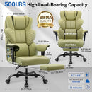 FELIXKING BIG AND TALL OFFICE CHAIR 500LBS - ERGONOMIC DESK CHAIR FOOTREST GREEN - Like New