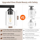 VERRON 5-LIGHT MATTE BLACK BATHROOM LIGHT FIXTURES, 31" MODERN VANITY LIGHTING - Like New