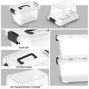 CETOMO 6LX20 PACK STORAGE BOXES, STORAGE, ORGANIZATION, 5013-6L20 PACK - CLEAR - Like New