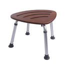 SUMGREEN Adjustable Bamboo Shower Seat Waterproof Fanshaped Shower Stool Brown - Brand New