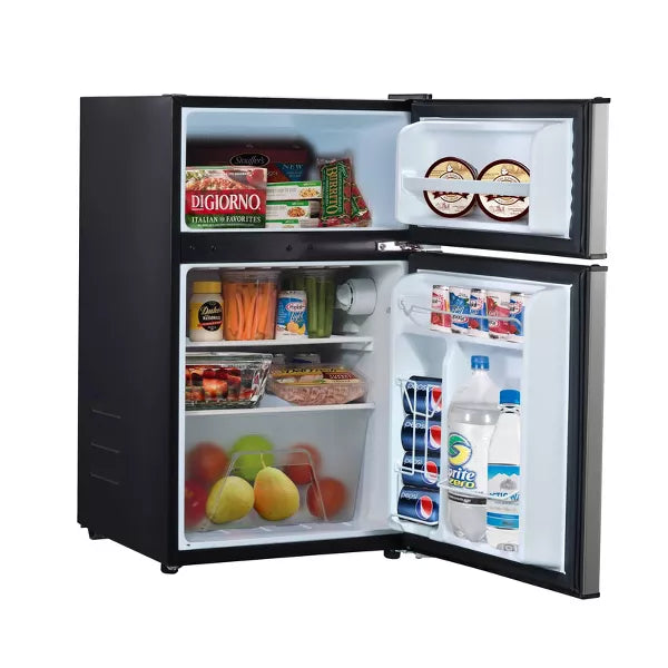 WHIRLPOOL 3.1 CU FT MINI REFRIGERATOR REVERSIBLE DOOR - STAINLESS STEEL - Like New