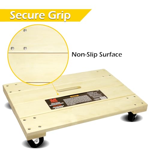 MAXWORKS 50952 1000 LBS. CAPACITY 24 IN. X 16 IN. FURNITURE MOVING DOLLY - WOOD - Like New