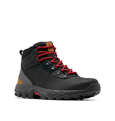 COLUMBIA MEN NEWTON RIDGE PLUS II WATERPROOF HIKING SHOE SIZE 14 BLACK/RED - Like New