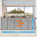 EZIGO UPGRADE 120 INCH RETRACTABLE BABY GATES SIZ 34'' X 120'' - GRAY - Like New