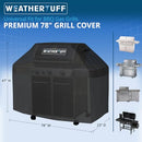 WEATHERTUFF ALL SEASON UNIVERSAL HEAVY DUTY GRILL COVER, 78" L X 24" W X 48" H - Like New