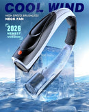 TENVOLTI PORTABLE NECK FAN - 6000MAH 6 SPEEDS 20H BATTERY - WHITE-BLACK - Like New