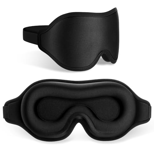 FLYCOCO SLEEP MASK - 3D CONTOURED CUP, AIR M AT240711001 - CLASSIC BLACK - Like New
