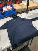 BLUE ICE WAFFLE KNIT HOODED SWEATER - SIZE: MEN M - NAVY - Brand New