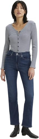 LEVI'S WOMEN'S CLASSIC STRAIGHT JEANS - SIZE: WOMEN 18 S - LAPIS DARK HORSE - Like New