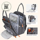 BabbleRoo Diaper Bag Backpack Multi Function Travel Essentials Baby Bag - Gray - Brand New