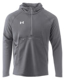 1351314 UNDER ARMOUR MEN QUALIFIER FLEECE ANORAK SILVER/GRAY SIZE SMALL - Brand New
