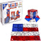 TYTAN TILES MAGNETIC TOY TILES, 60 PIECES, RED WHITE & BLUE,z STEM CERTIFIED Like New